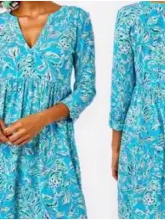 Lilly Pulitzer Dresses & Skirts - Lilly Pulitzer Loran Swing Dress in Turquoise Oasis Outta Line